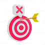 Arrow missing a target
